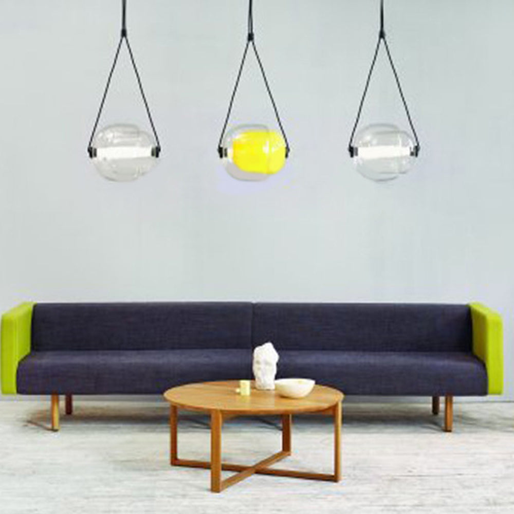 Valentina Moderni LED Bolla Vetro Lampade a Sospensione Blu/Giallo/Rosa/Grigio Fumo/Bianco/Chiaro Soggiorno/Camera da Letto