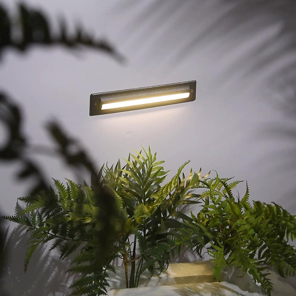 Ray Moderno Rettangolare Lineare Metallo Lampade da Esterno Giardino
