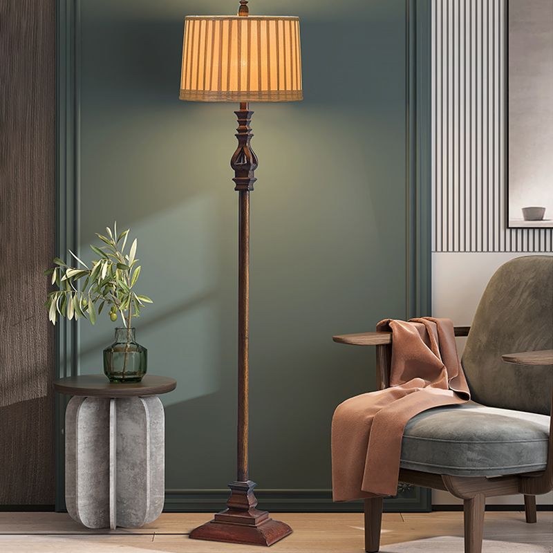 Tiffany Vintage Design LED Lampade da Terra Resin Marrone Soggiorno/Camera da Letto/Sala Studio