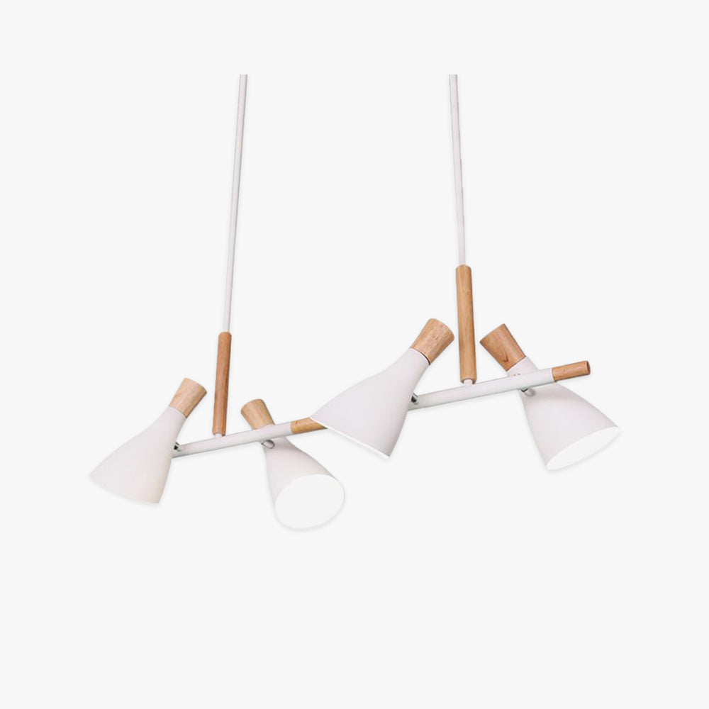 Valentina Lampade a Sospensione Nordico Corda Legno Bianco/Verde/Grigio