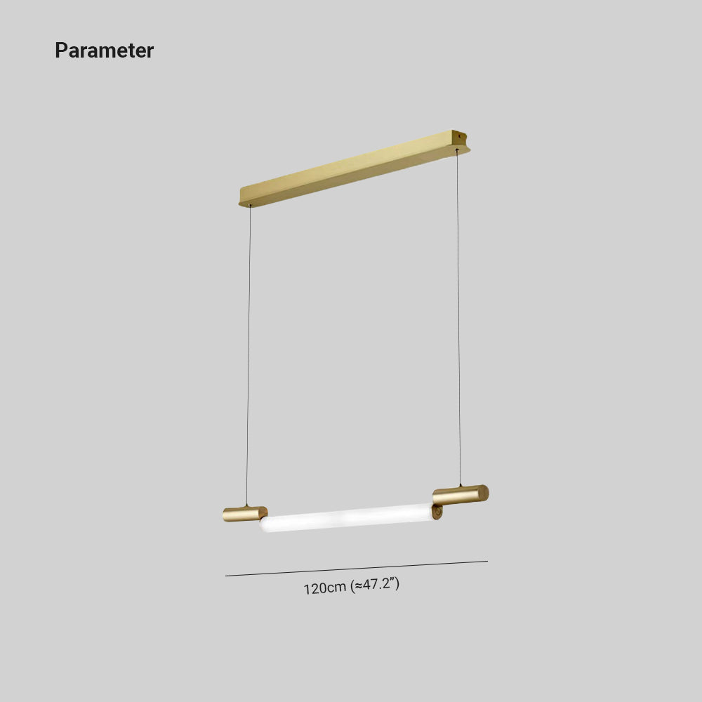 Arisha Minimalista LED Lampade a Sospensione Metallo/PVC Oro Lineare