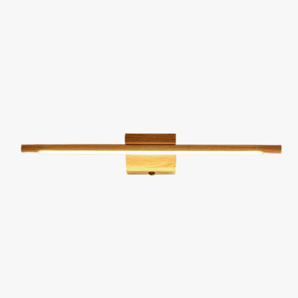 Muto Moderni LED Applique Specchio Vanità Natura Lineare Acrilico/Legno Bagno