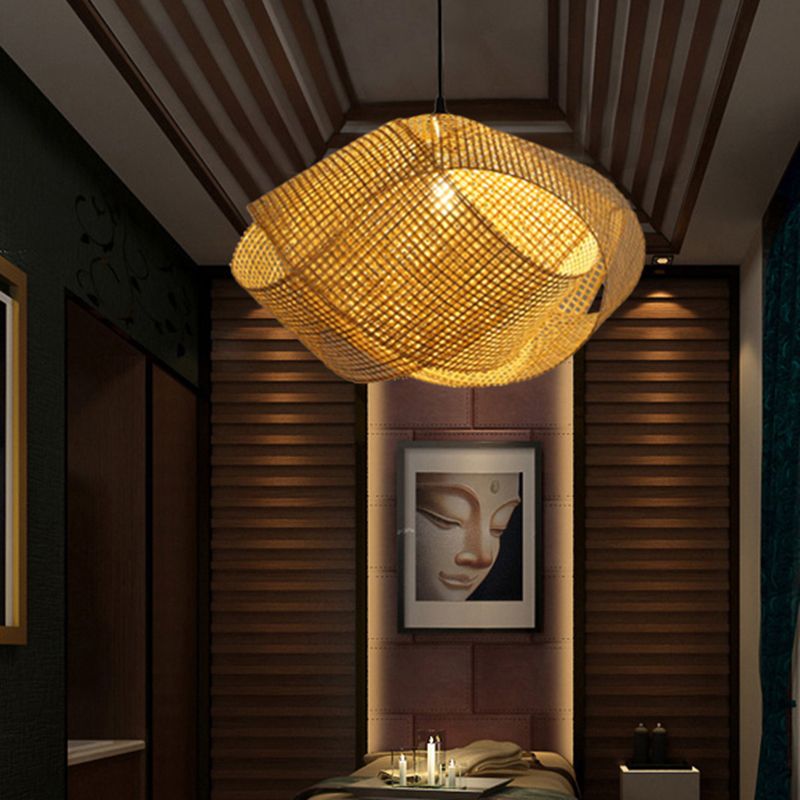Ritta Twist Rattan Bambù Lampade a Sospensione