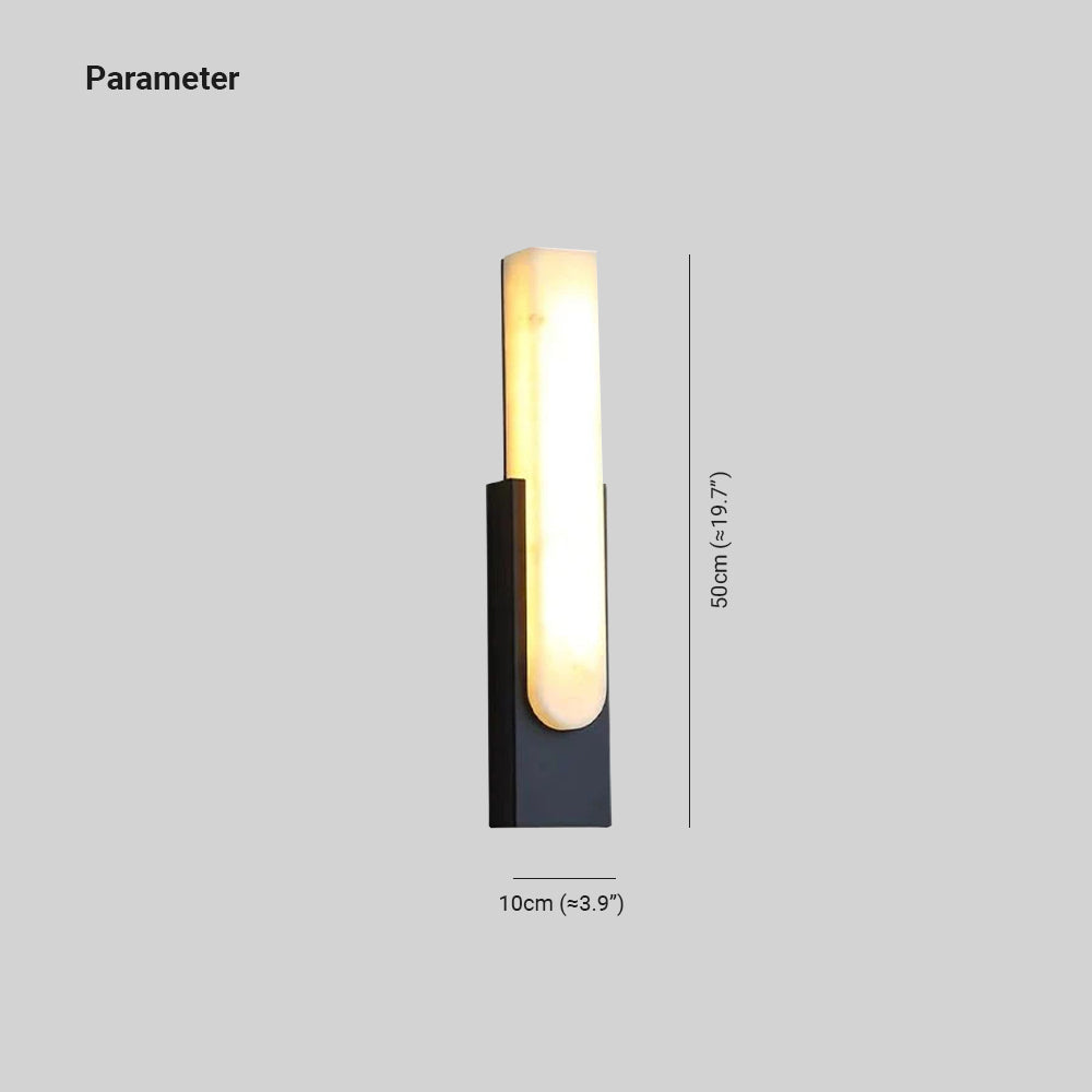 Valentina Moderna LED Minimalismo Applique Metallo Pietra Rettangolare Soggiorno/Camera da Letto/Bagno