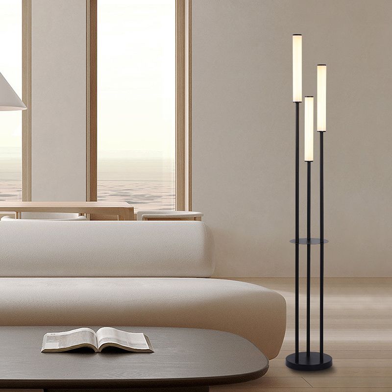 Tiffany Minimalismo LED Lineare Lampade da Terra Nero Metallo Acrilico Soggiorno/Camera da Letto/Sala Studio