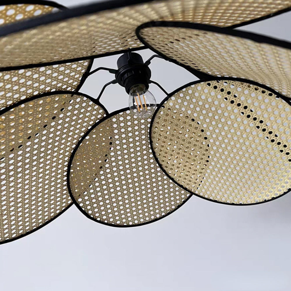 Ritta Moderno Design LED Fiore Lampade da Terra Rattan Soggiorno/Camera da Letto/Sala da Pranzo