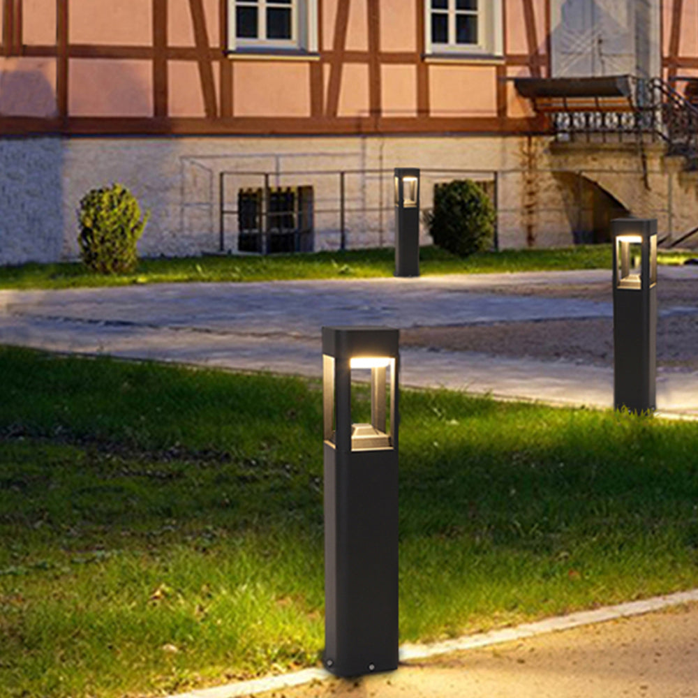 Ray Moderno Rettangolare Metallo Acrilico Cavo Lampade da Esterno