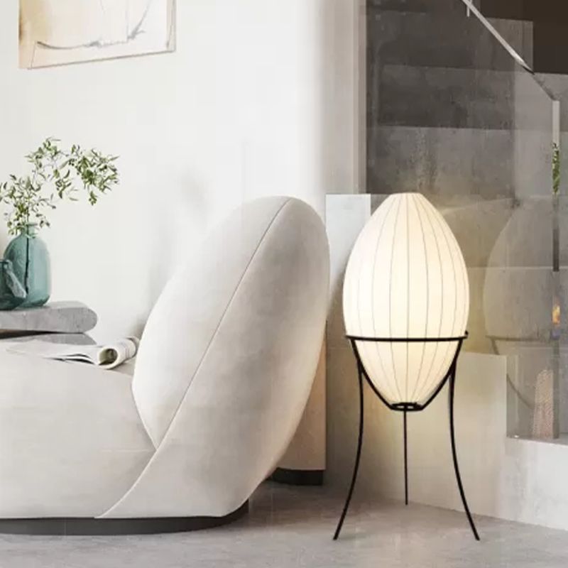 Ritta Moderne LED Lampade da Terra Forma Uovo Tessuto Artificiale/Metallo Soggiorno