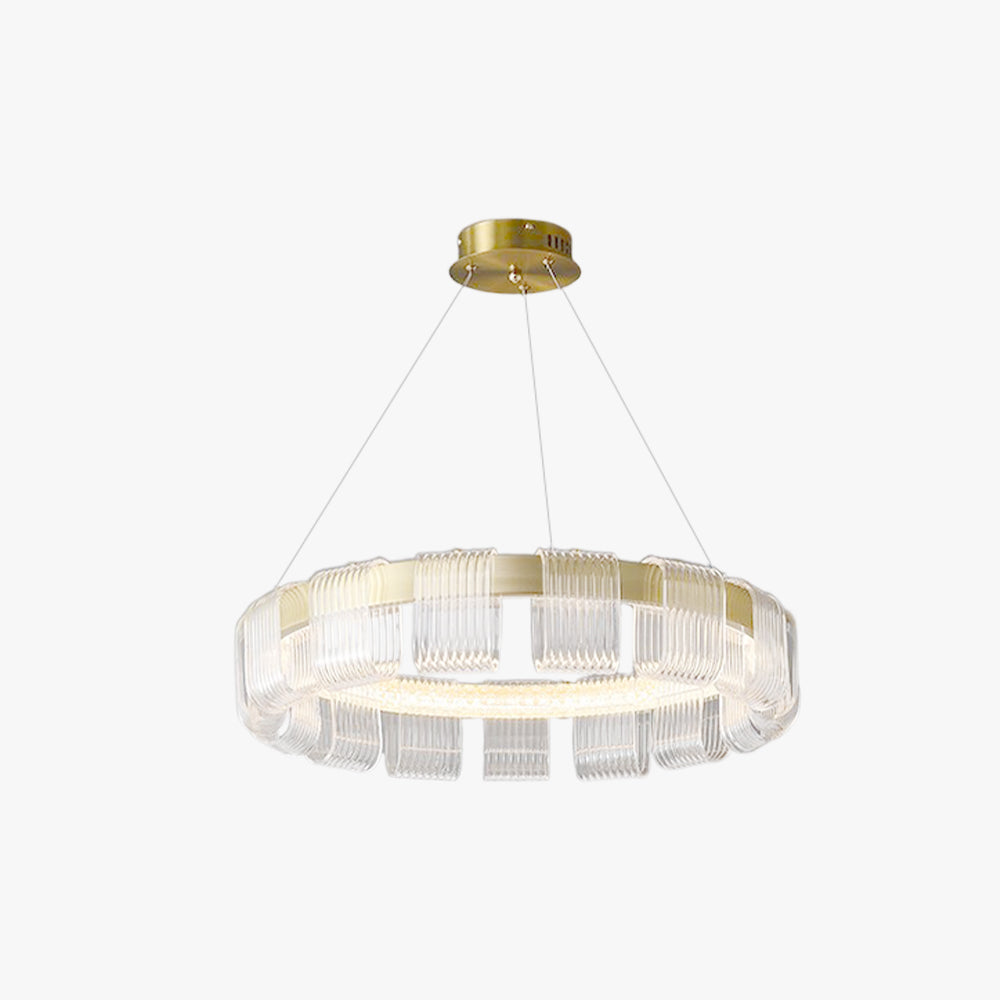 Arisha Moderno Anello Acrilico Bianco Oro Lampade a Sospensione