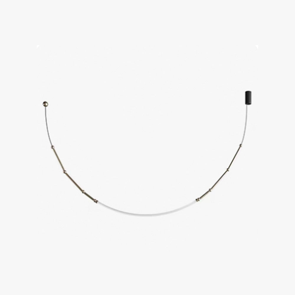 Arisha Lampade a Sospensione Metallo/Silicone Nero Lineare Soggiorno Moderne
