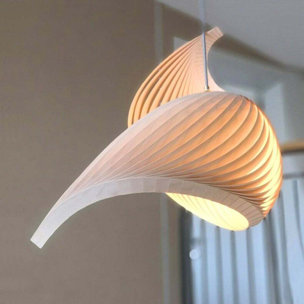 Ritta Moderno LED Conchiglia Decorativo Lampade a Sospensione Metallo Legno Soggiorno/Camera da Letto