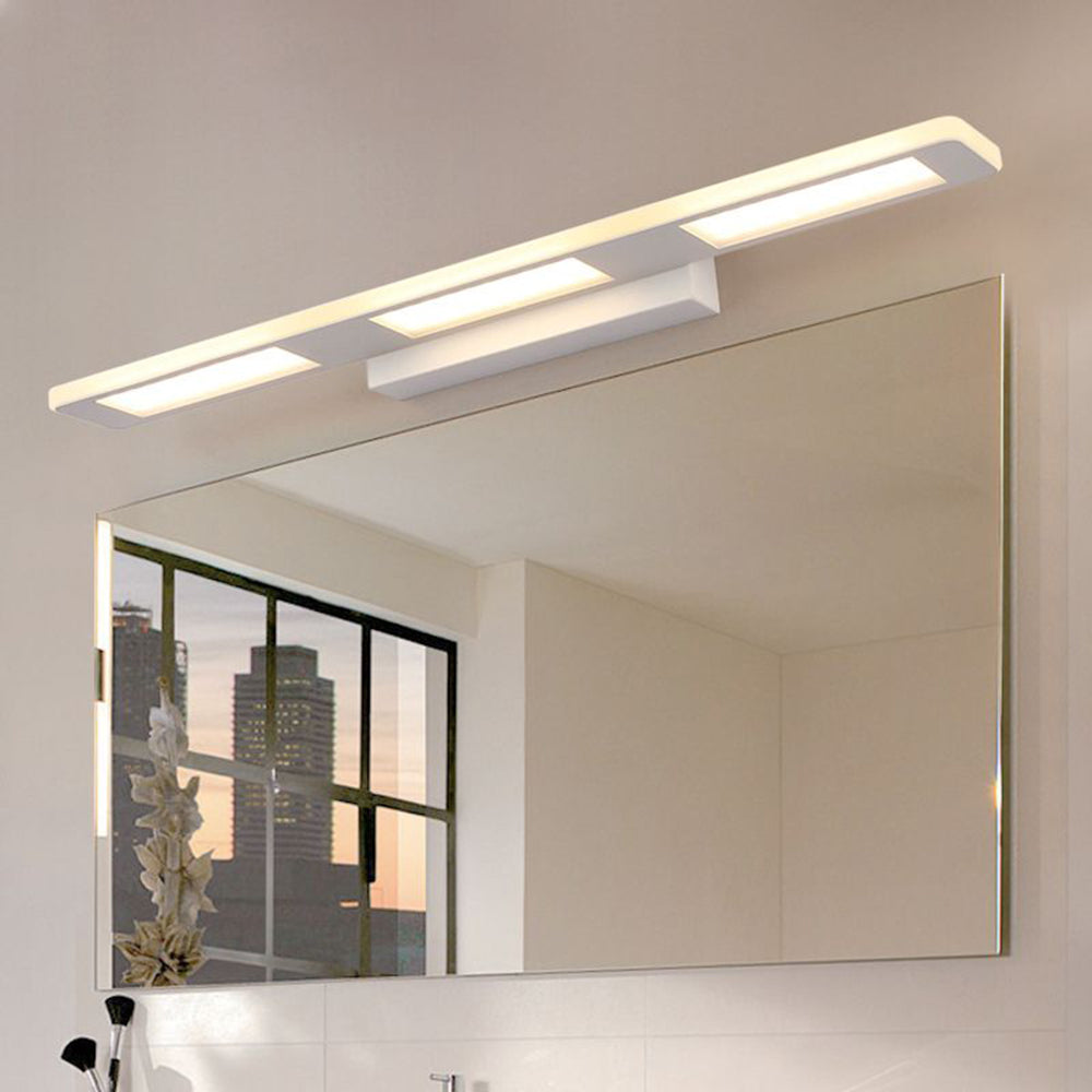Arisha Moderno LED Applique Molto Luminose Rettangolare Metallo Acrilico Bianco Bagno/Soggiorno/Camera da Letto