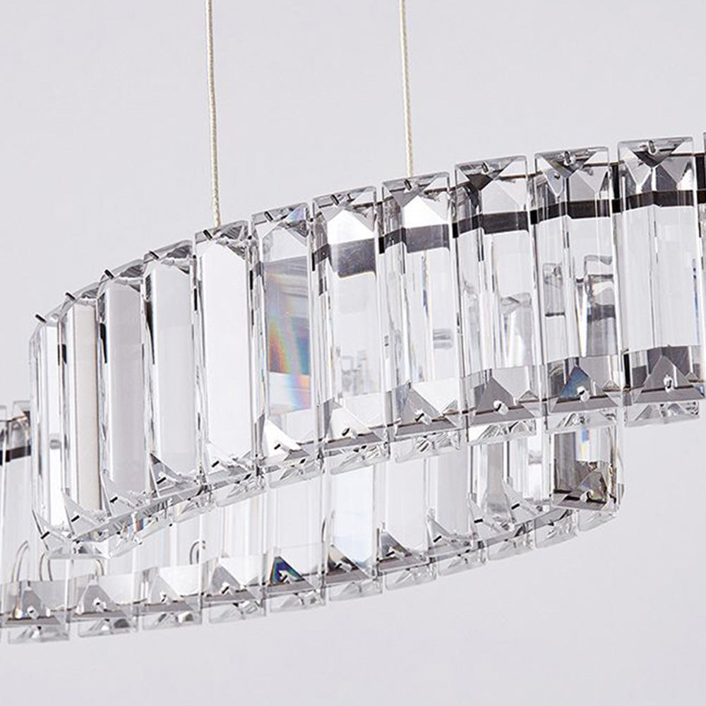Kristy Moderne Onda Design Lampade a Sospensione Cristallo/Metallo Soggiorno