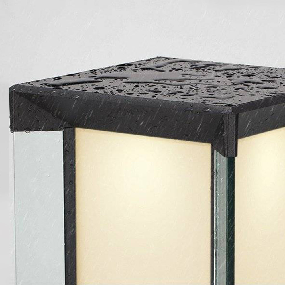 Ray Lampade da Terra Esterno Metallo Vetro Cuboide Solare RGB Giardino