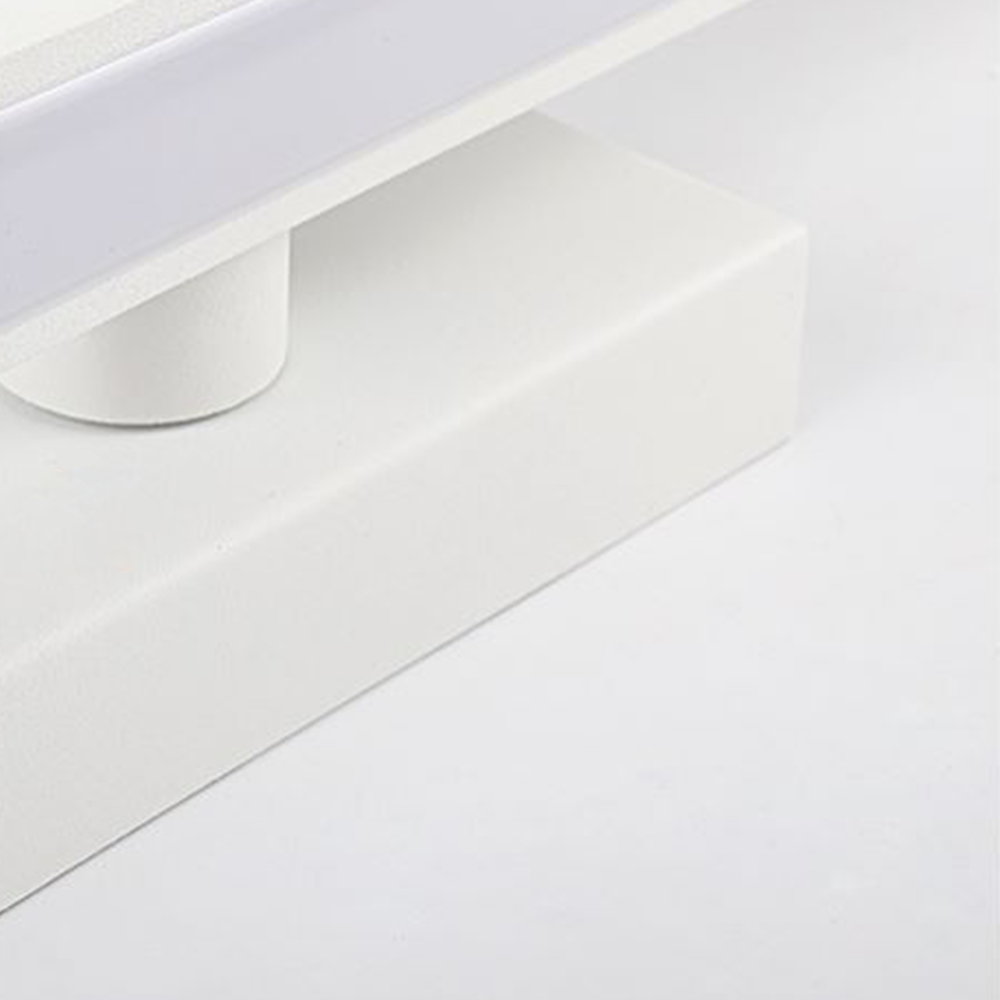 Arisha Minimalismo LED Applique Rettangolo Anteriore Vanity Metallo Bianco Bagno