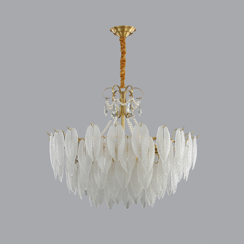 Kirsten Lampada a Sospensione Perla/Vetro/Metallo Bianco Elegante Camera da Letto