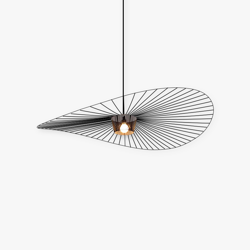 Ritta Lampade a Sospensione Tessuto Nero/Bianco/Oro/Marrone Fiore Moderne