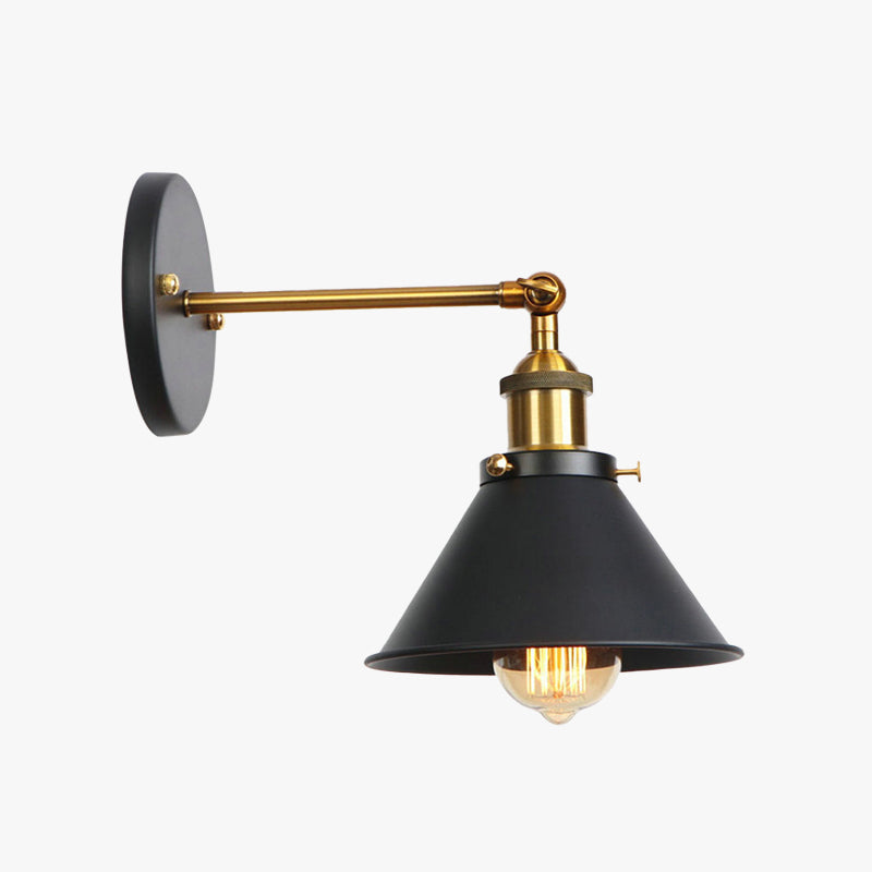 Epoch Industriale Vintage LED Applique Metallo Nero/Oro/Argento Soggiorno/Camera da Letto