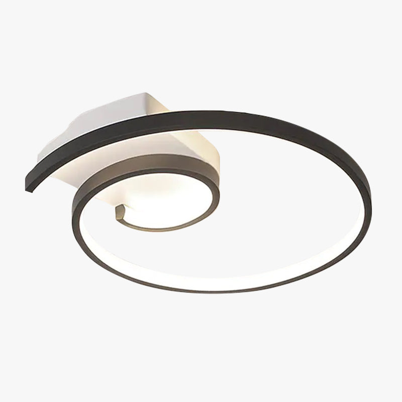Arisha Moderno LED Spirale Forma Metallo Plafoniere Nero/Bianco Soggiorno/Camera da Letto