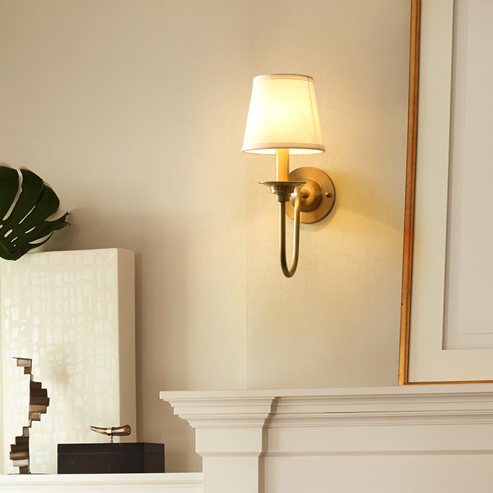 Alessio Rustica Vintage in Metallo Tessuto Applique a LED