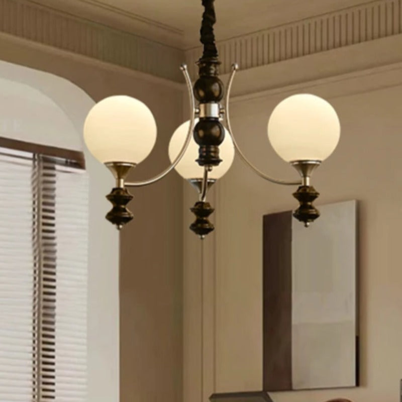 Valentina Vintage Metallo/Vetro Sospensione Bianco Soggiorno/Camera da letto