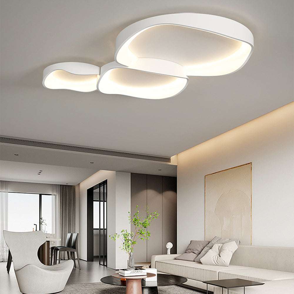 Arisha Moderna LED Irregolare Plafoniera Bianca Onda