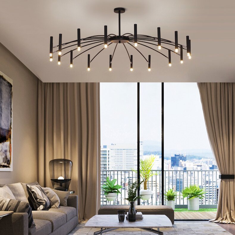 Evette Moderno LED Urbano Lambada a Sospensione Bianco/Nero Metallo Soggiorno/Camera da Letto