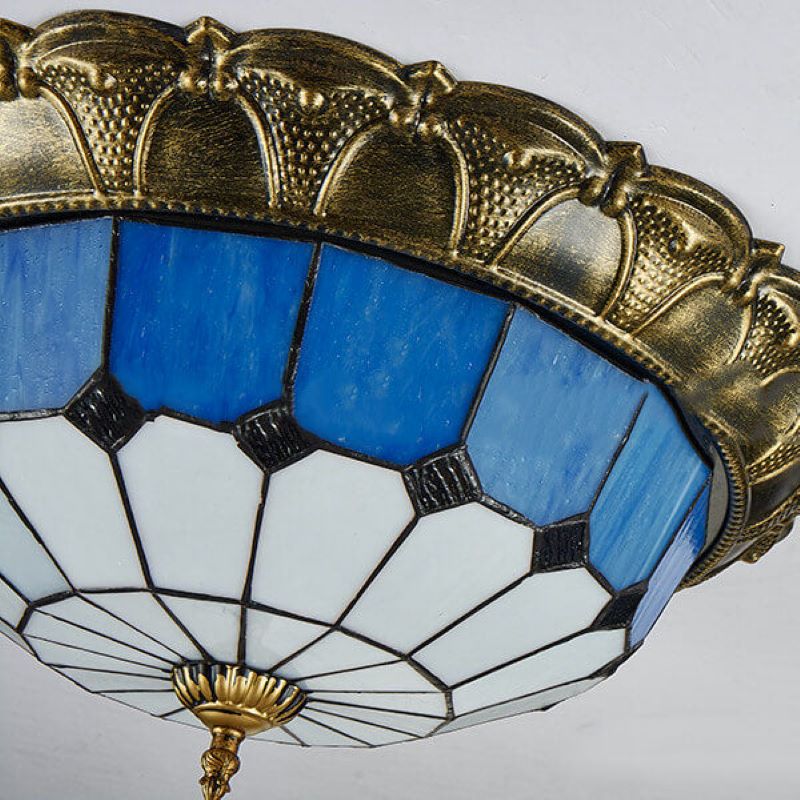 Tiffany Vintage Metallo Vetro Plafoniera Soggiorno Camera da Letto