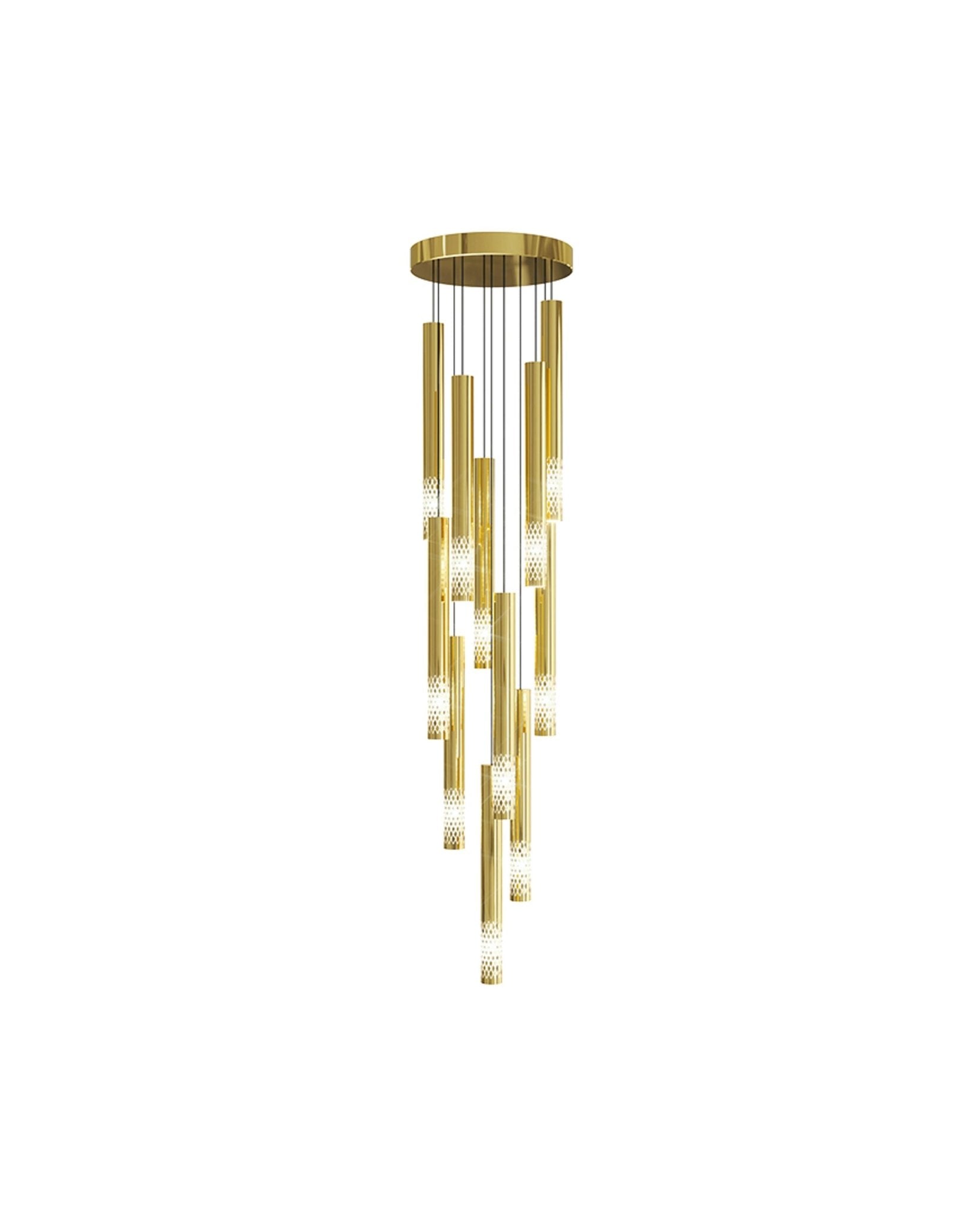 Ovynira Gold Rod Chandelier - Blowlighting