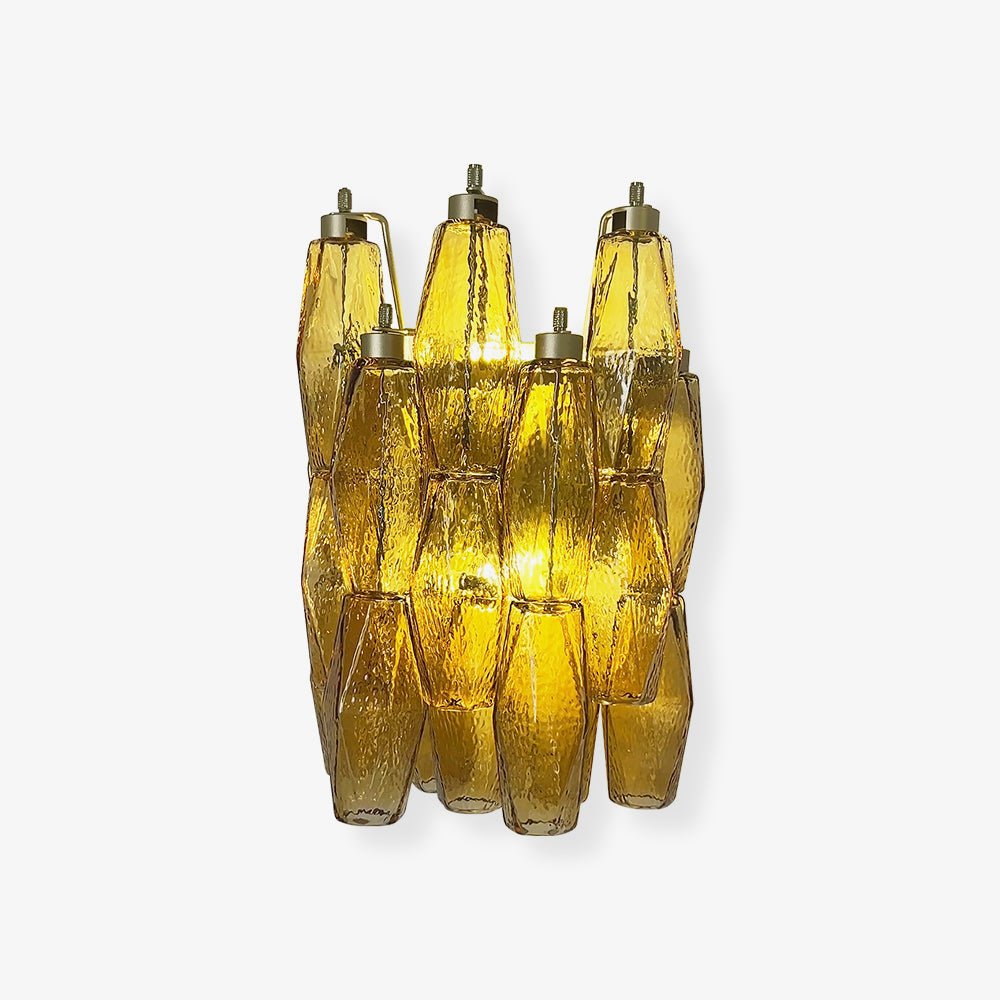 Aurora Wall Lamp Amber Rhombus Glass Geometric Murano Warmth - Neutralighting