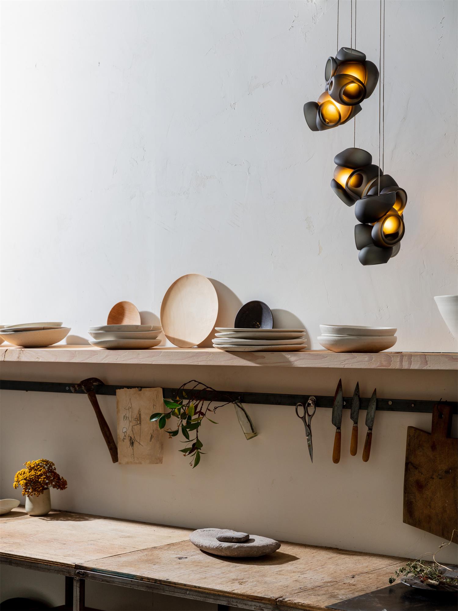 Ushaor Individual Creativity Glass Pendant Light - Lamp Copper