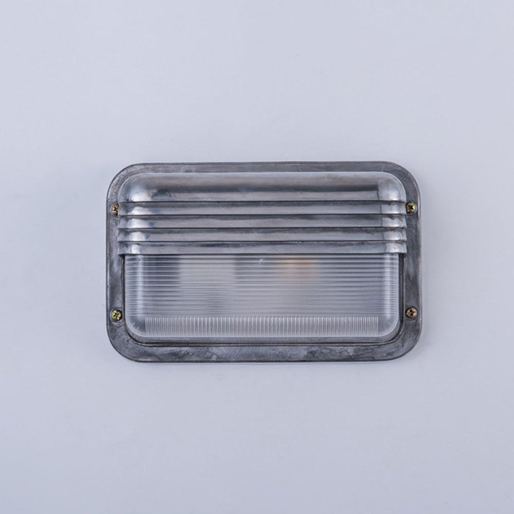 Ray Moderna PC/Vetro Applique Esterno Argento Cortile/Balcone