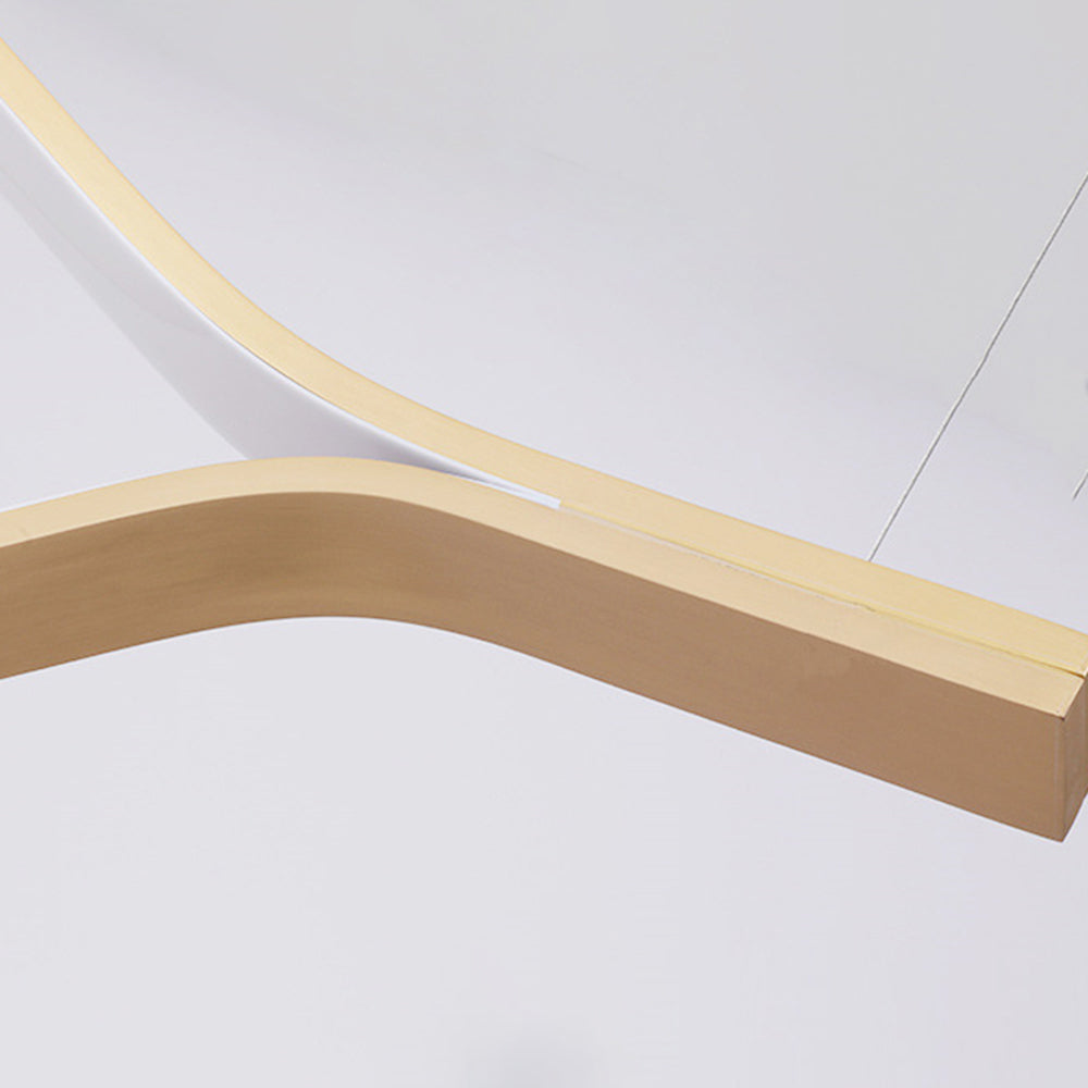 Arisha Moderni LED Lampada a Sospensione Metallo/Acrilico Oro Onda Camera da Letto