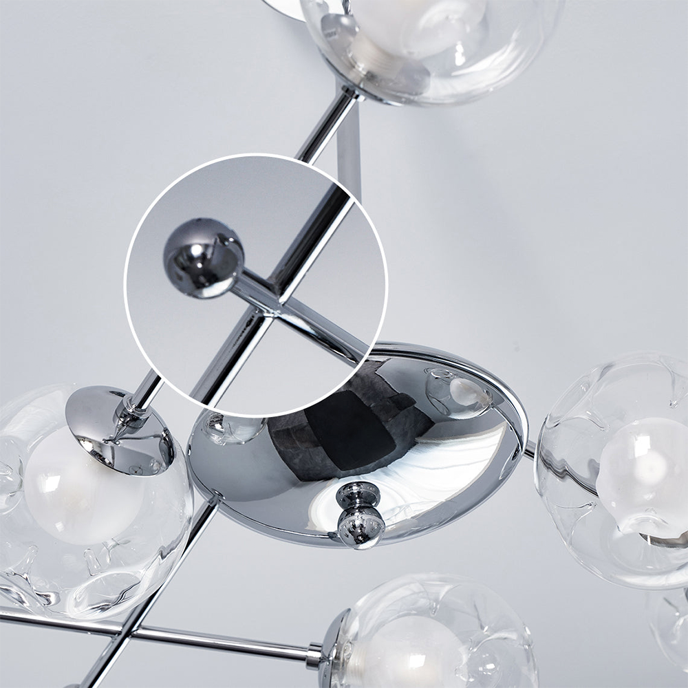 Valentina Nordico Bauhaus Lampadari Metallo Vetro Soggiorno