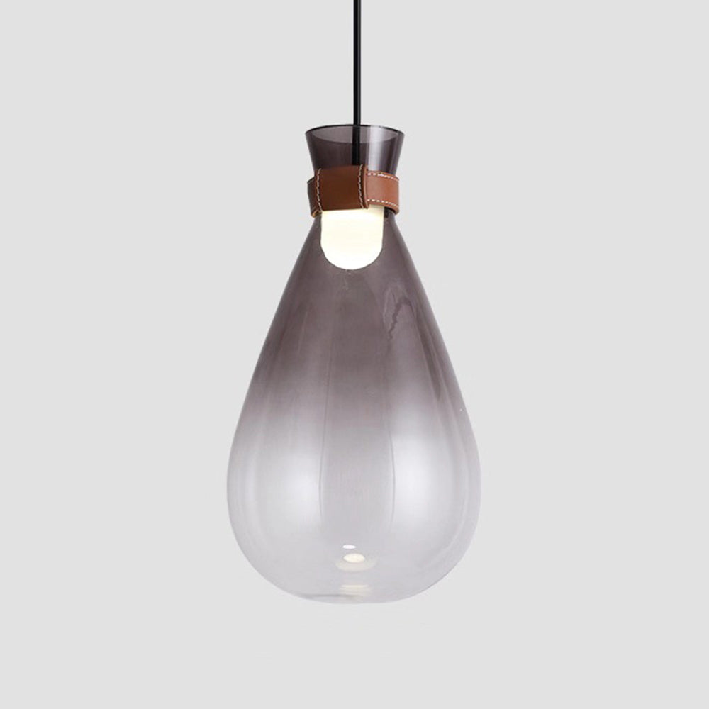 Valentina Minimalista Gocce D'acqua LED Lampade a Sospensione Grigio Fumo/Bianco Vetro Soggiorno/Camera da Letto