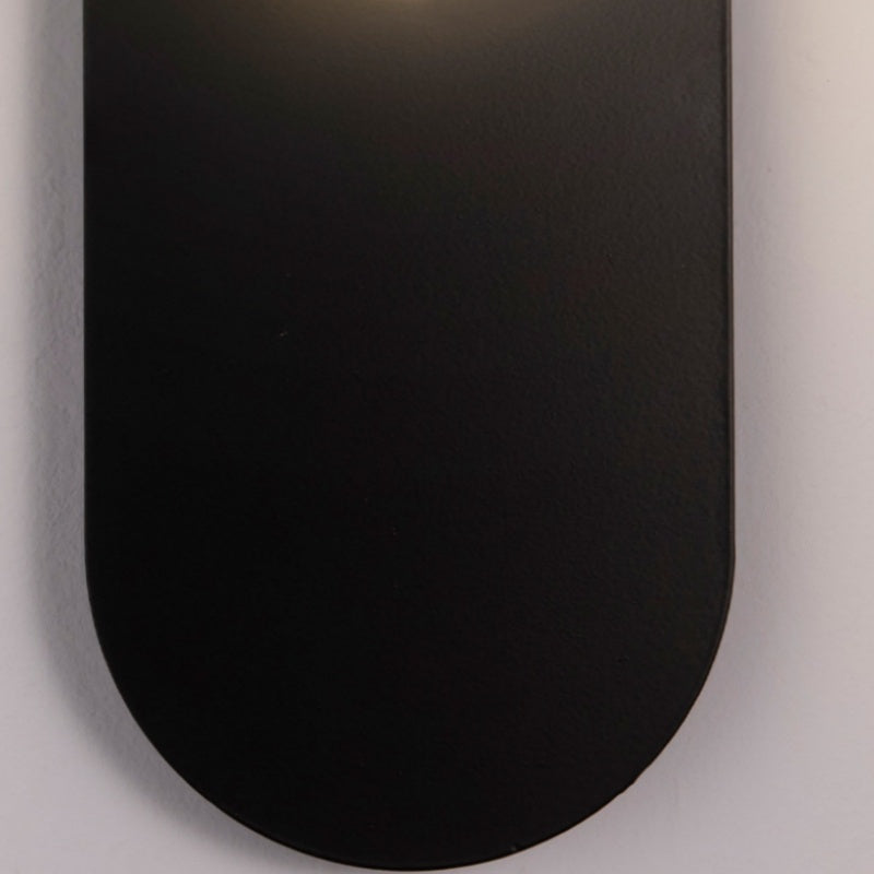 Valentina Moderno LED Vetro Metallo Applique Nero/Oro Camera da Letto
