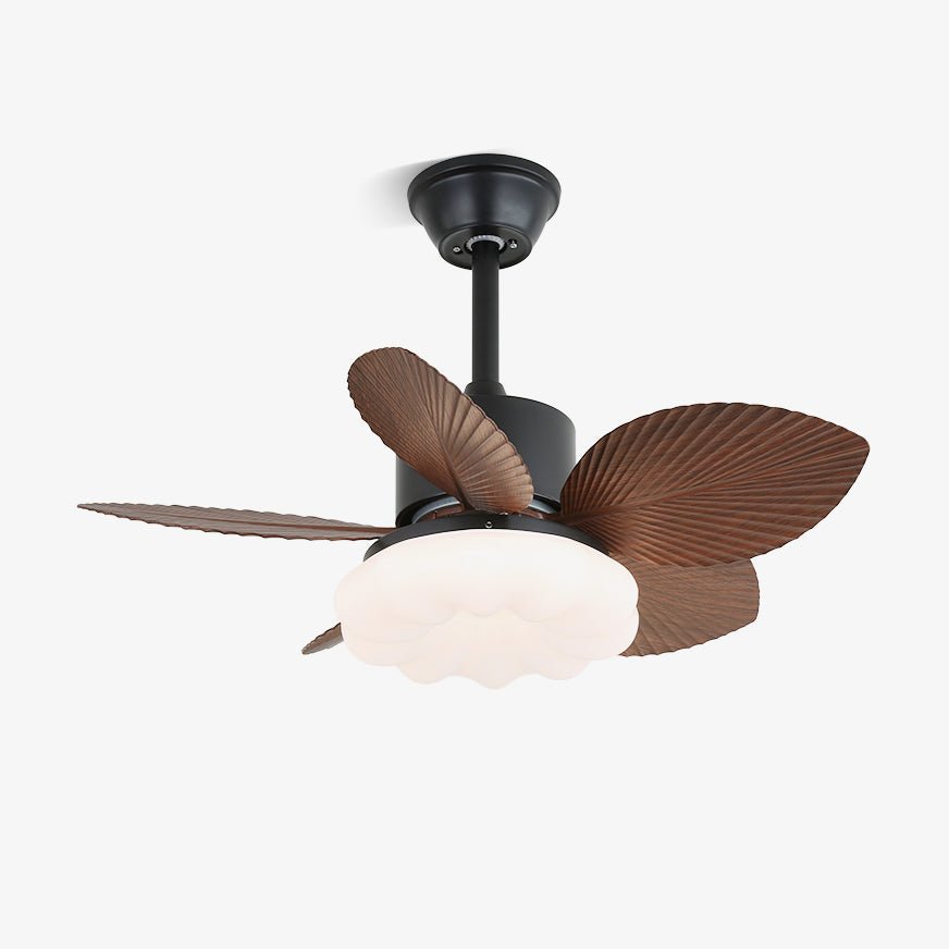Ventilatore da soffitto con luce Liora in legno tropicale, Modello A
