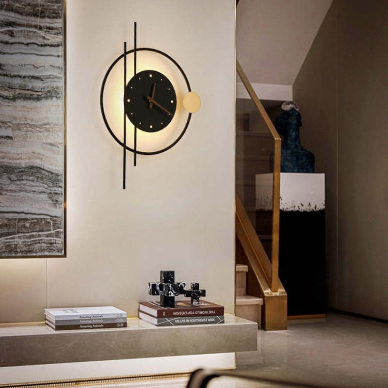 Arisha Applique Ferro/Acrilico Nero/Oro Orologio