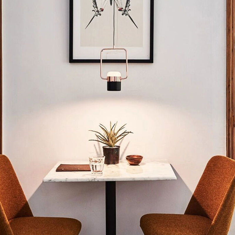 Cooley Moderna LED Minimalismo Lampada a Sospensione Metallo Vetro Bianco/Nero Soggiorno/Camera da Letto