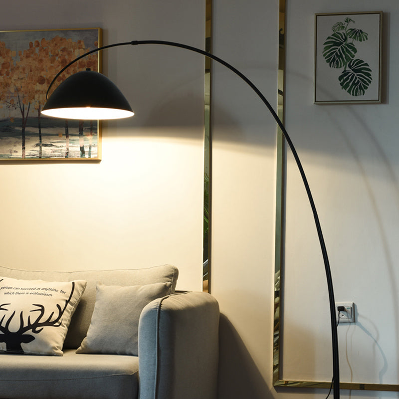 Avi Moderna LED Lampada da Terra Metallo Canna da Pesca Nero Soggiorno/Camera da Letto