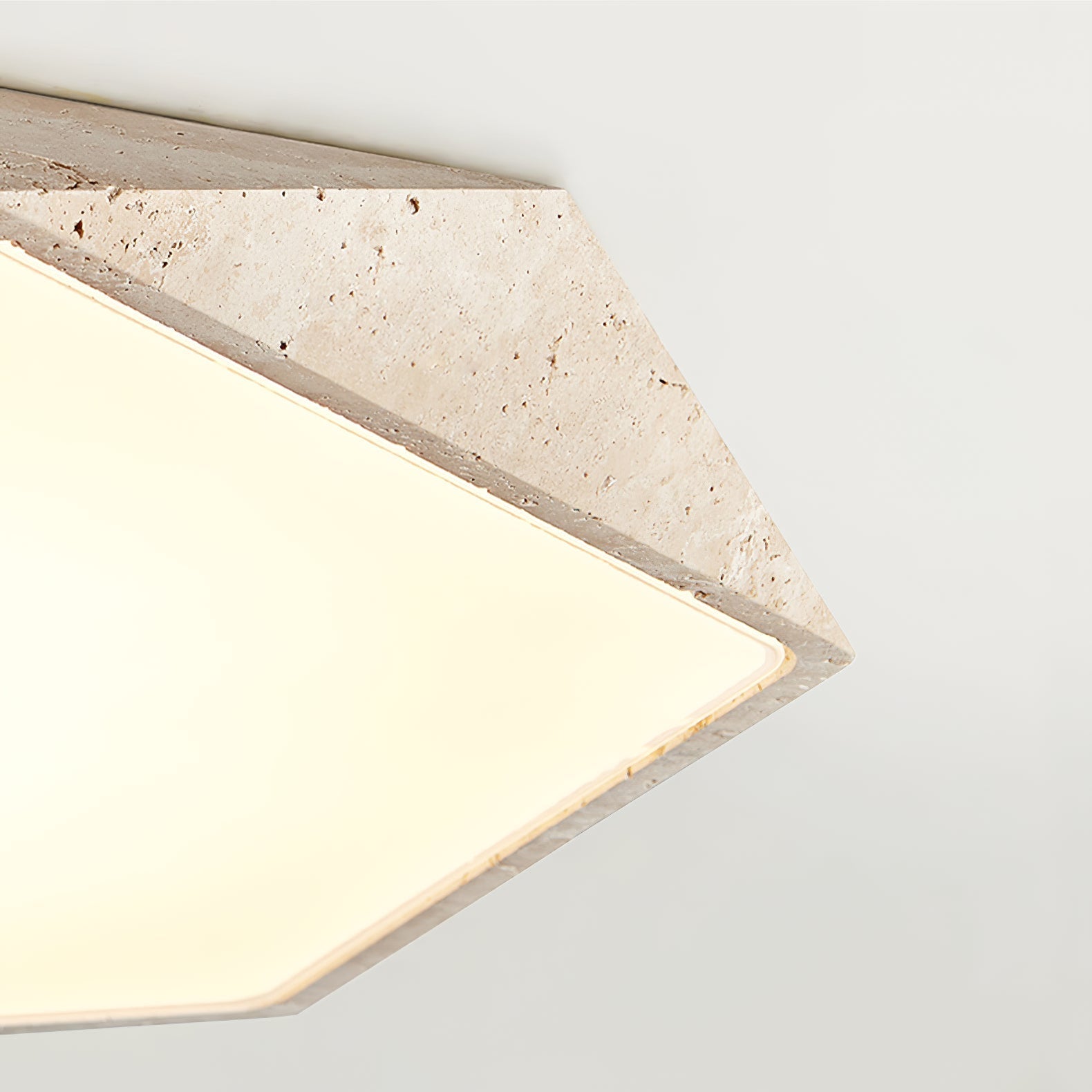 Hexagonal Travertine Ceiling Light - Neutralighting