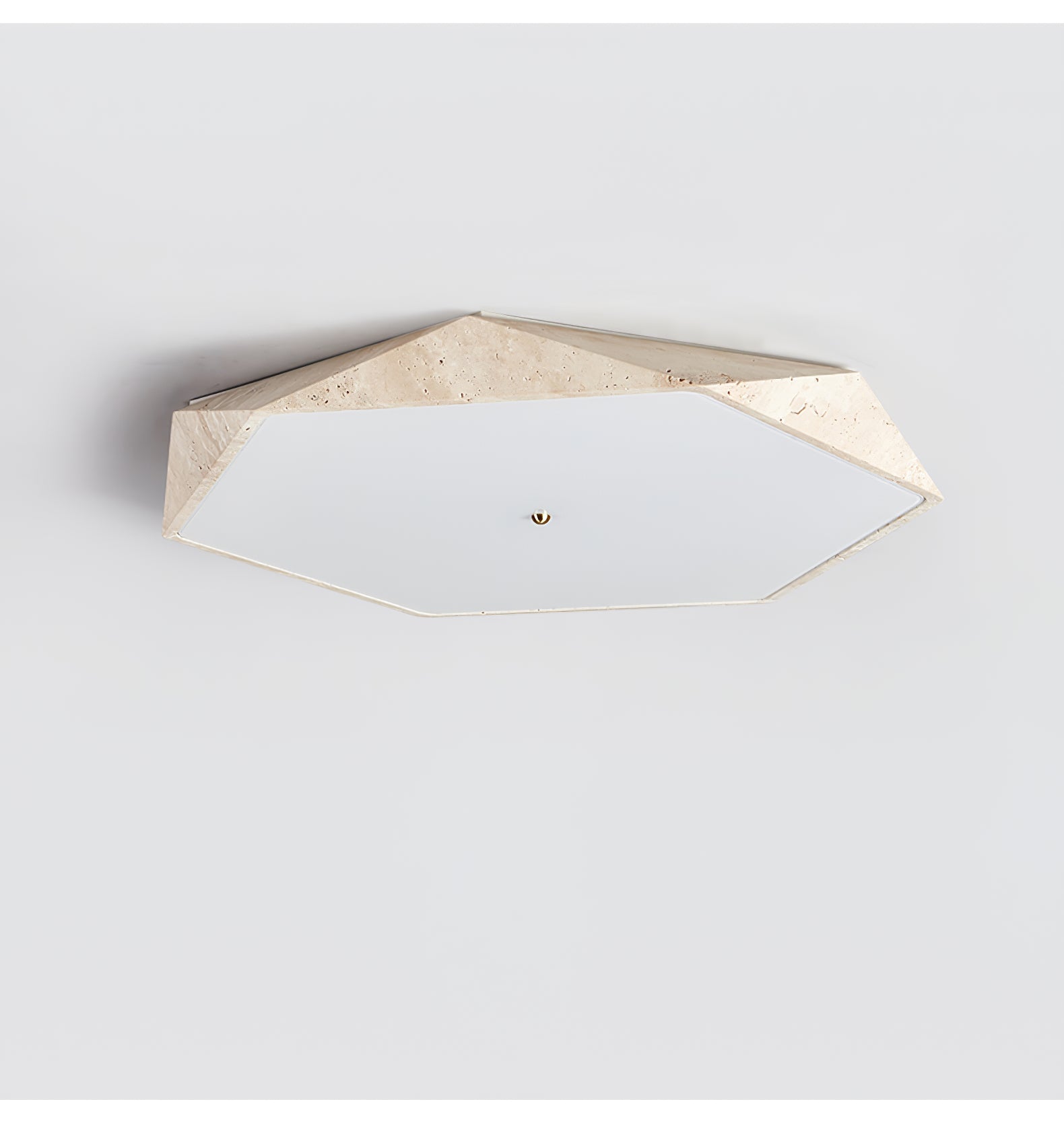 Hexagonal Travertine Ceiling Light - Neutralighting