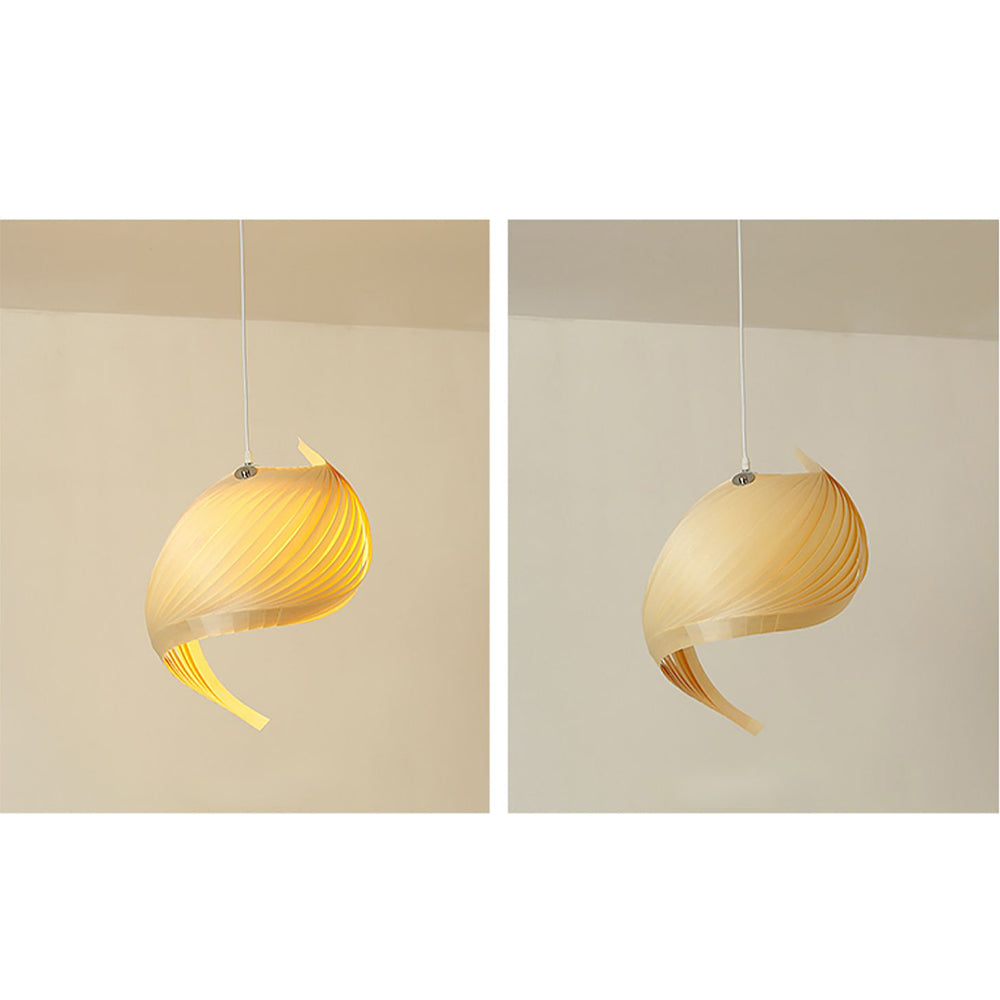Ritta Moderno LED Conchiglia Decorativo Lampade a Sospensione Metallo Legno Soggiorno/Camera da Letto