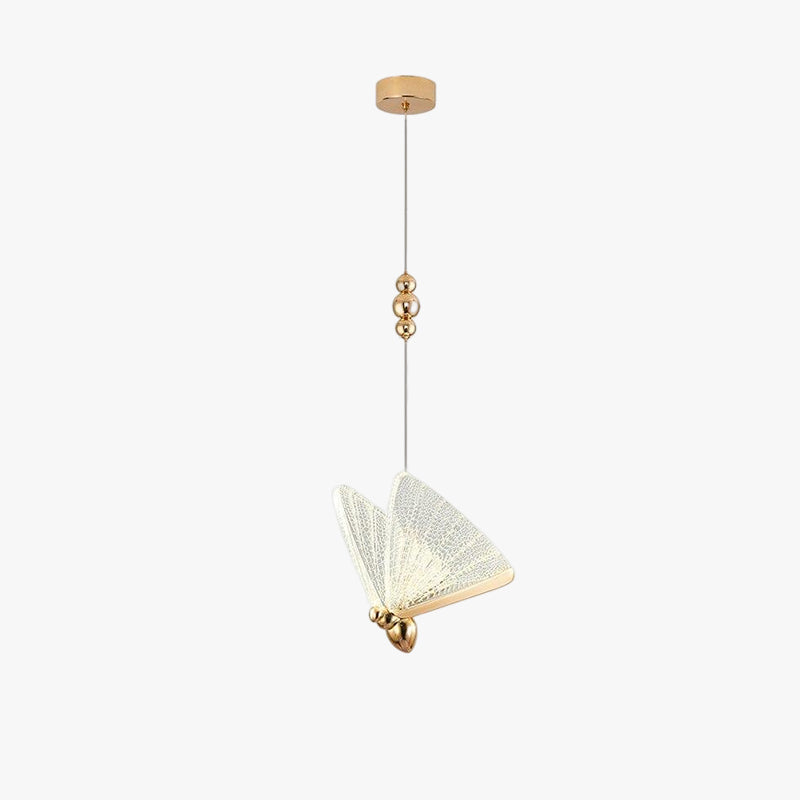 Arisha Lampada a Sospensione Art Deco Cristallo/Metallo Farfalla Camera da Letto Vintage
