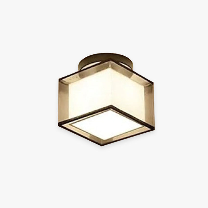 Arisha Moderna LED Plafoniera Incasso Tessuto Metallo Quadrato/Cerchio Soggiorno/Camera da Letto