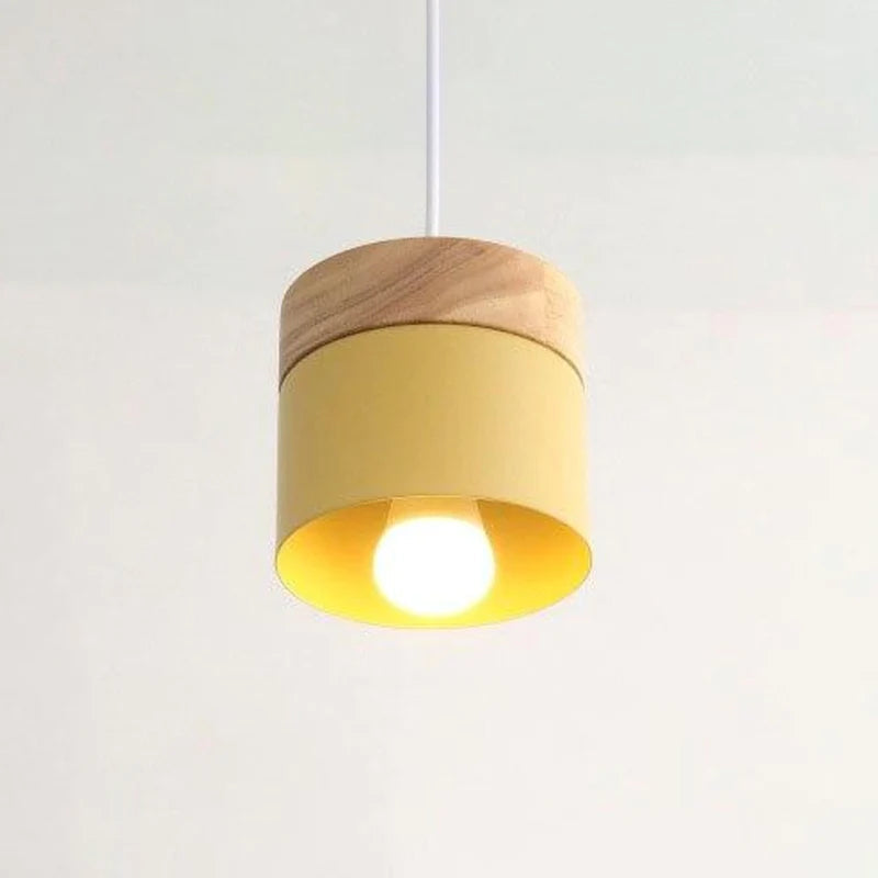 Valentina Nordiche Colorato LED Lampade a Sospensione Metallo/Legno Globo Soggiorno/Camera da Letto