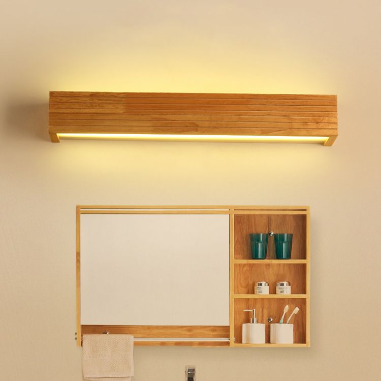 Muto Moderno LED Applique Rettangolo Legno Acrilico Soggiorno/Camera da Letto/Bagno