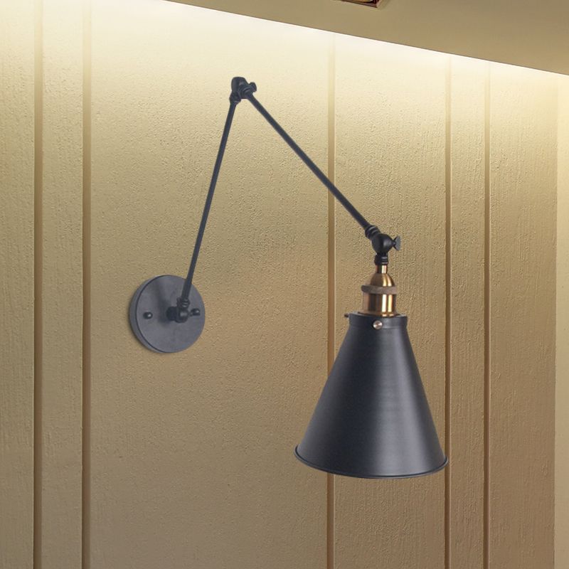 Epoch Minimalismo LED Applique Metallo Conico Regolabile Soggiorno