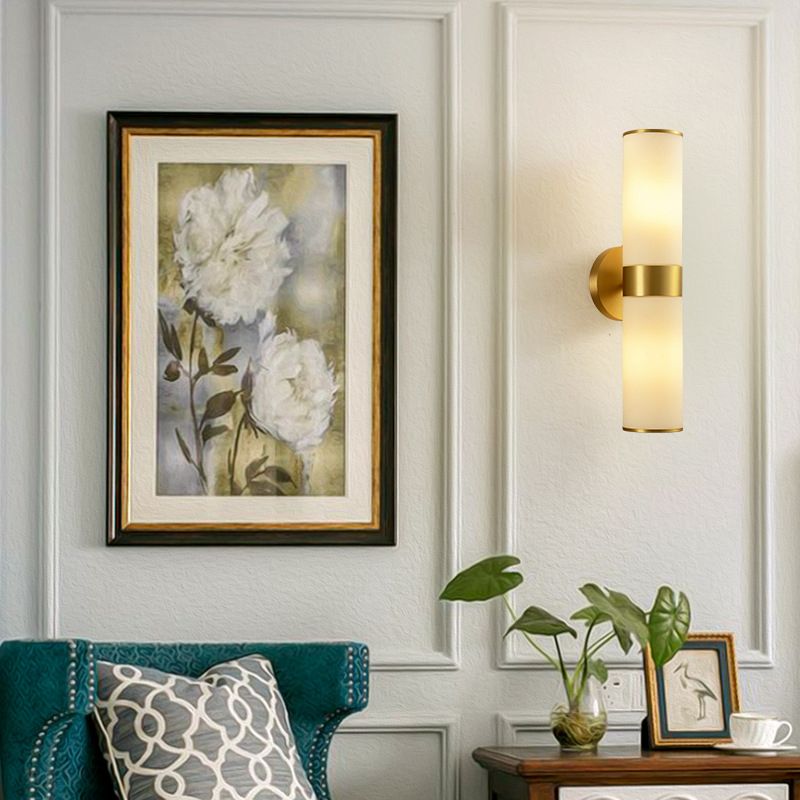 Arisha Vintage Cylinder Ottone Lampade da Specchi LED Metallo