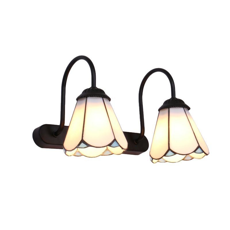 Arisha Minimalismo LED Applique Metallo Nero/Bianco/Blu Fiore Soggiorno/Camera da Letto/Bagno